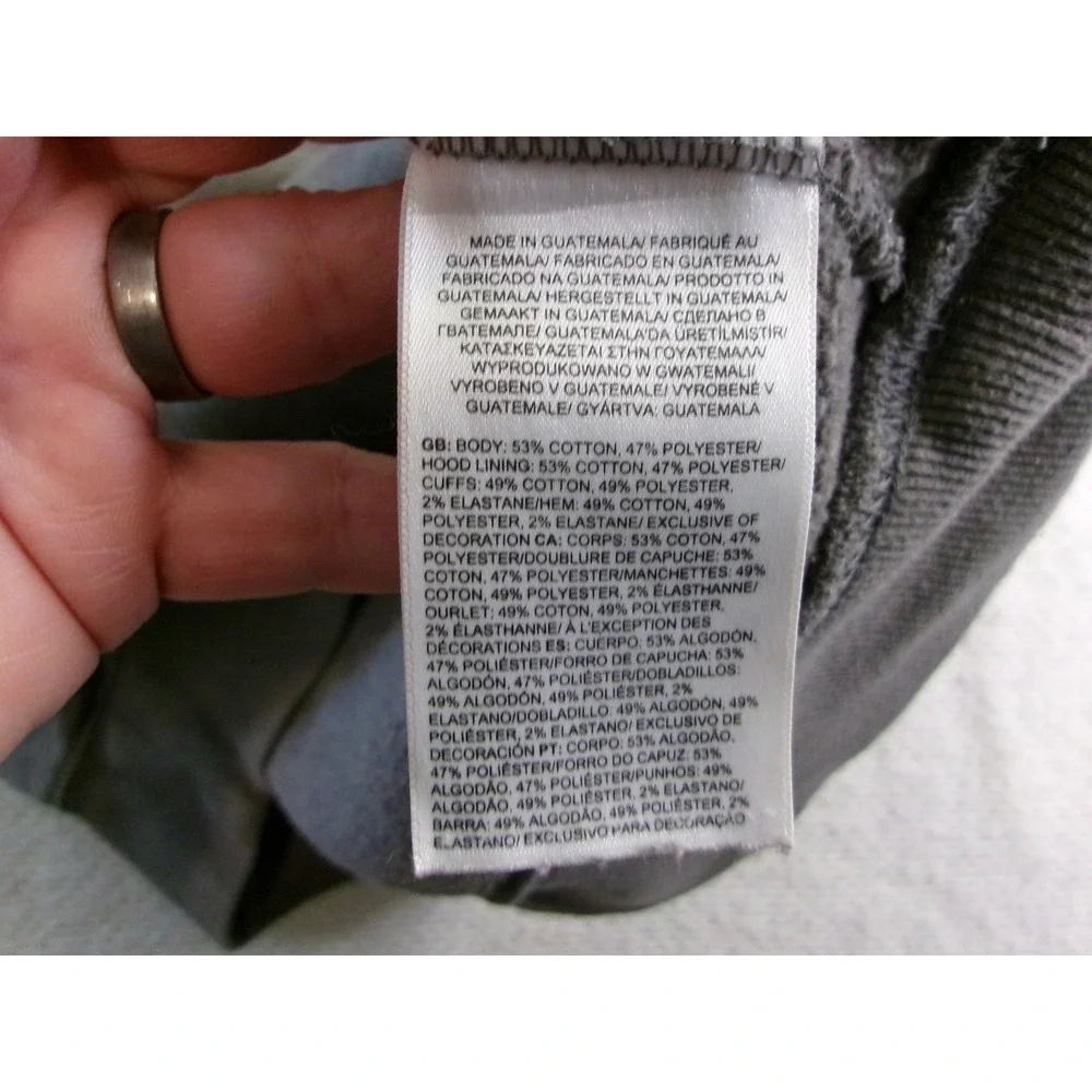 The North Face Mens Large Hoodie Grey Big Logo Pullover Sweatshirt‎ A4M4B SP22